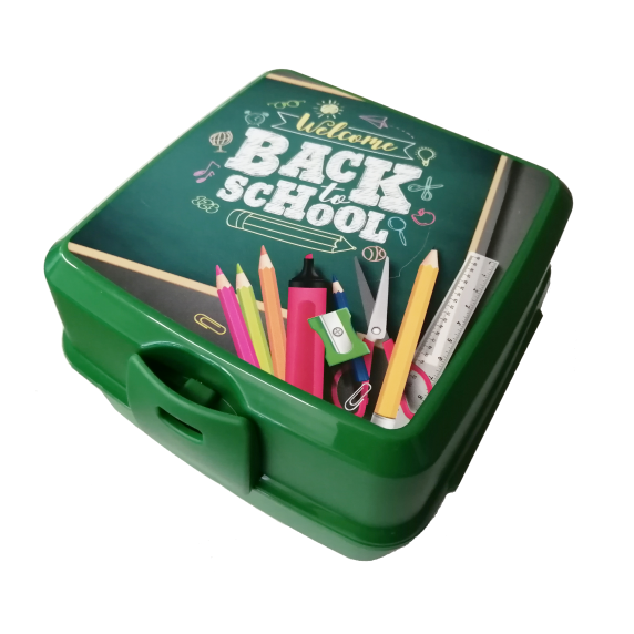 Tároló uzsonnás doboz evőeszközzel Inlea4Home - Back to School 