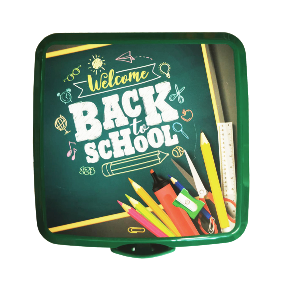 Tároló uzsonnás doboz evőeszközzel Inlea4Home - Back to School 