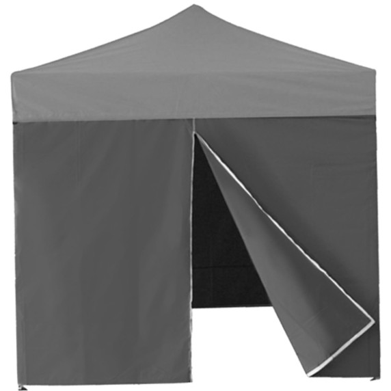Perete lateral cu usă pentru pavilioane - Garden Line 3x3 m - gri