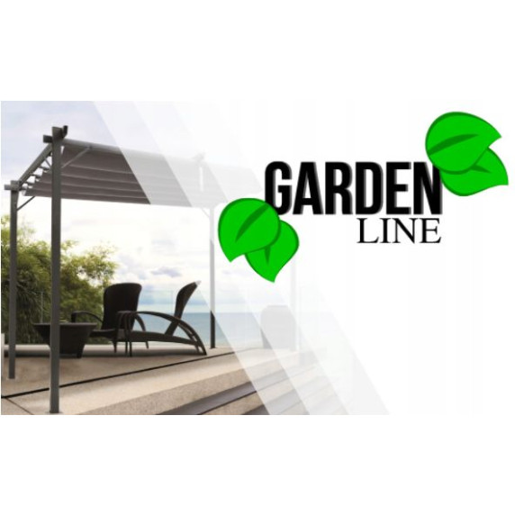 Foișor grădină - Garden Line 3 x 3 x 2,55 m - gri
