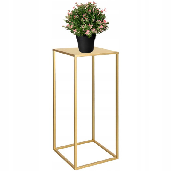 Fém virágállvány 26x26x60 cm Inlea4Home 9299 - aranyszínű