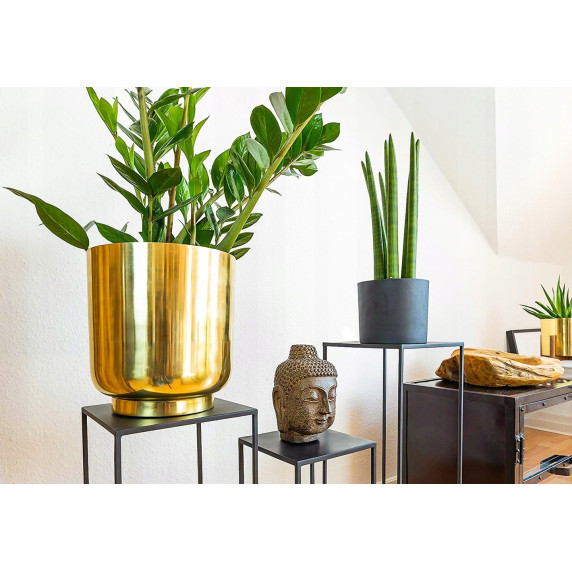 Fém virágállvány 26x26x60 cm Inlea4Home 9268  - fekete