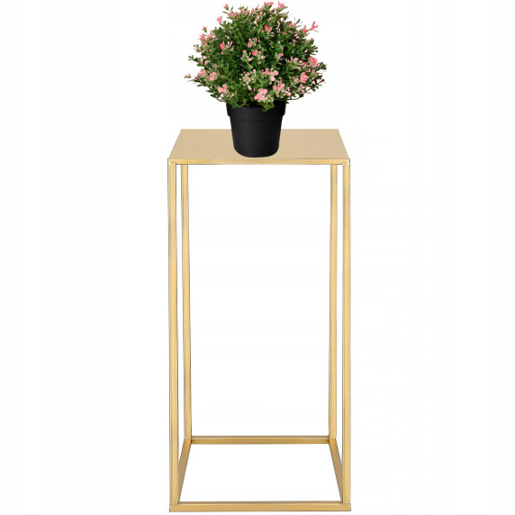 Fém virágállvány 26x26x60 cm Inlea4Home 9299 - aranyszínű