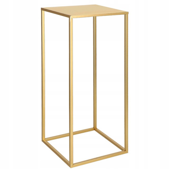 Fém virágállvány 26x26x60 cm Inlea4Home 9299 - aranyszínű