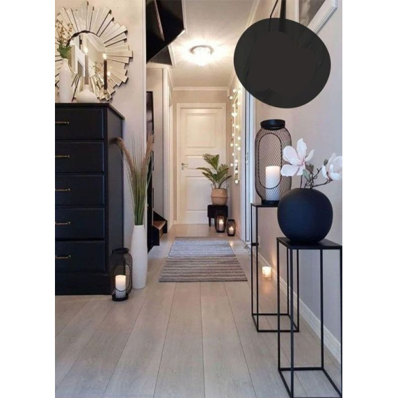 Fém virágállvány 26x26x60 cm Inlea4Home 9268  - fekete
