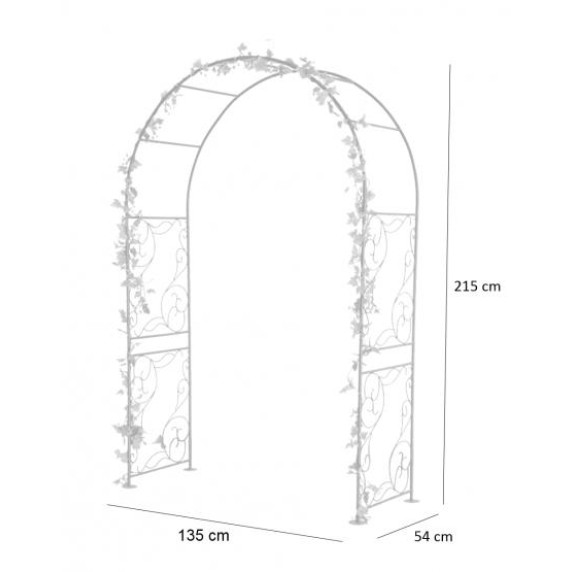 Pergolă metalică - 135 x 54 x 215 cm - GARDEN LINE