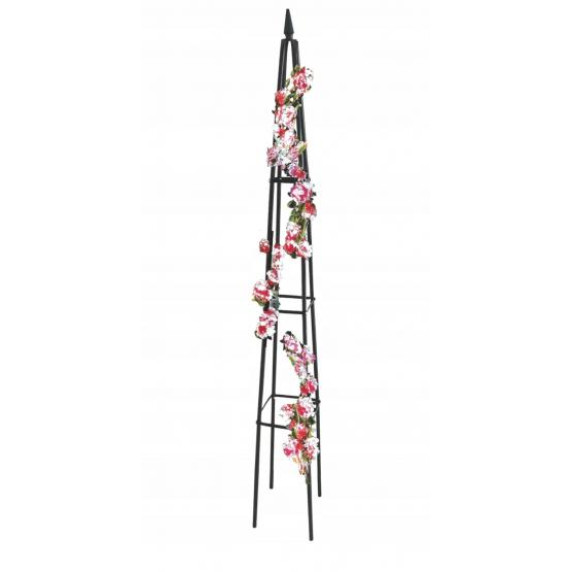 Fém piramis virágfuttató 31 x 31 x 200 cm GARDEN LINE