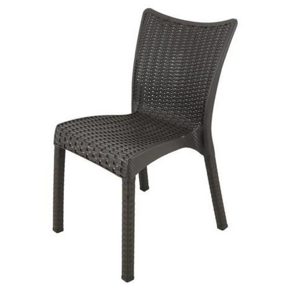 Rattan karfa nélküli kerti szék InGarden 53 x 45 x 81 cm 6635 - Barna