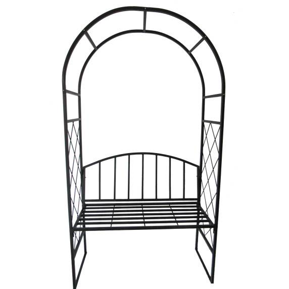 Pergolă metalică cu bancă - 115 x 45 x 208 cm - InGarden