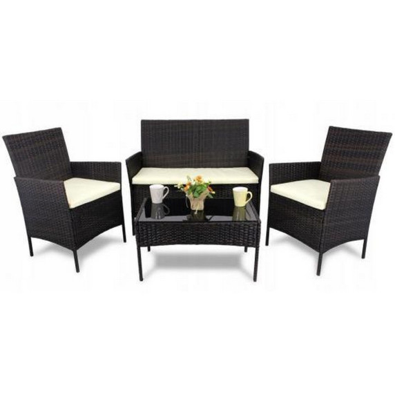 Rattan kerti bútor szett InGarden Victoria - Barna