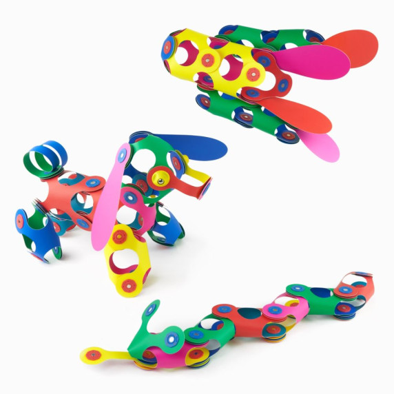 Mágneses építöjáték 42 darabos CLIXO Rainbow Pack - Színes