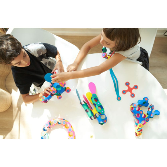 Mágneses építőjáték 72 darabos CLIXO Wheel Creator Pack - Színes