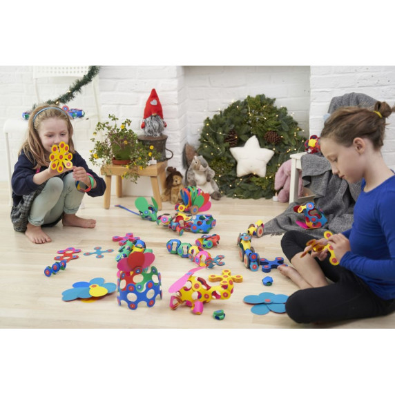 Mágneses építőjáték 72 darabos CLIXO Wheel Creator Pack - Színes