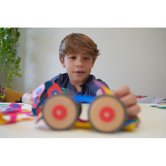 Mágneses építőjáték 72 darabos CLIXO Wheel Creator Pack - Színes
