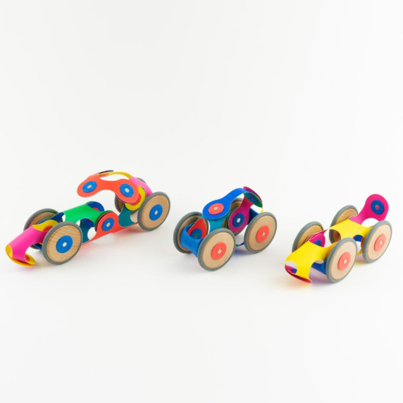 Mágneses építőjáték 72 darabos CLIXO Wheel Creator Pack - Színes