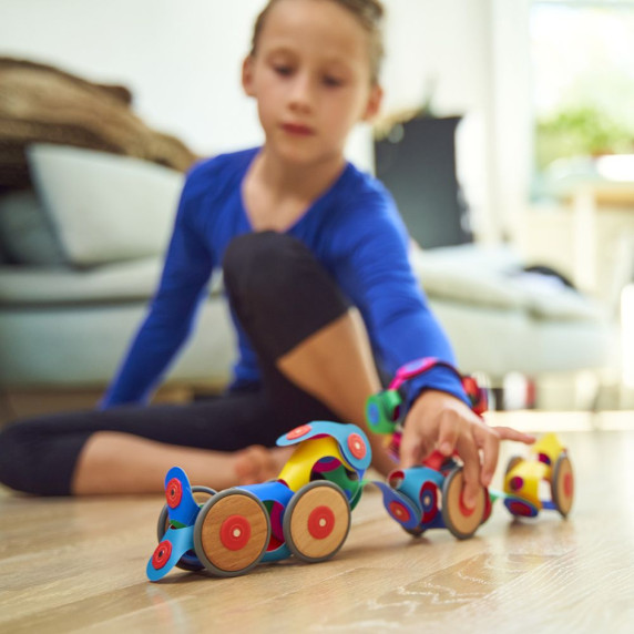 Mágneses építőjáték 72 darabos CLIXO Wheel Creator Pack - Színes