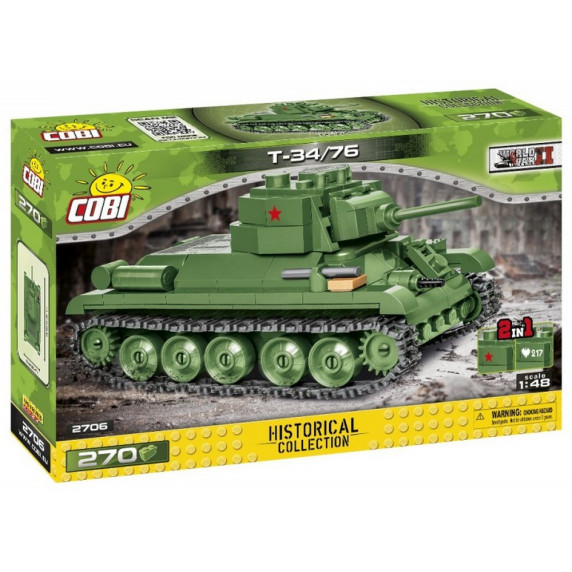 COBI-2706 SMALL ARMY Tank II WW T34/76 Páncélozott jármű tank