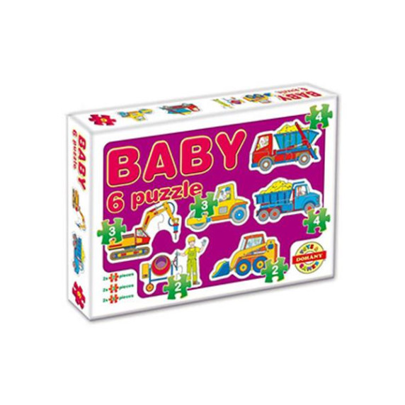 Puzzle pentru copii - Baby - mașini de construcție, șantier