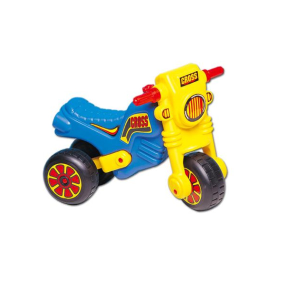 Motocicletă acționat cu picioarele - Cross Bike - albastru/galben