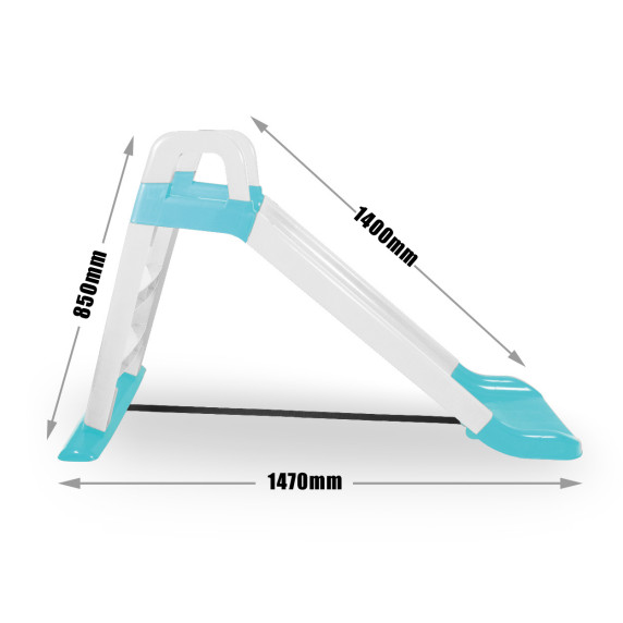 Csúszda kapaszkodóval 140 cm Aga4Kids 0140/13 - Fehér/kék