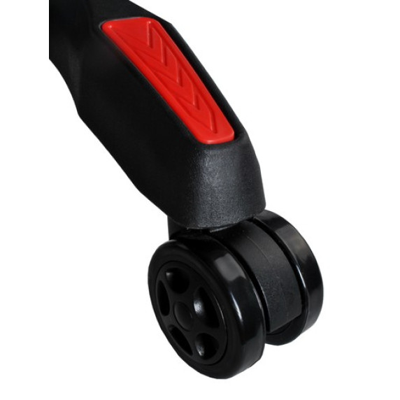 Scaun gamer cu suport pentru picioare rabatabil - DUNMOON 8979 - negru și roșu