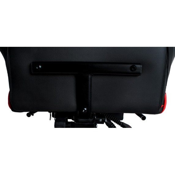 Scaun gamer cu suport pentru picioare rabatabil - DUNMOON 8979 - negru și roșu