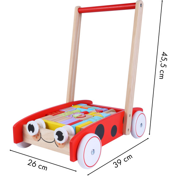 Fa járássegítő  kockákkal ECOTOYS 