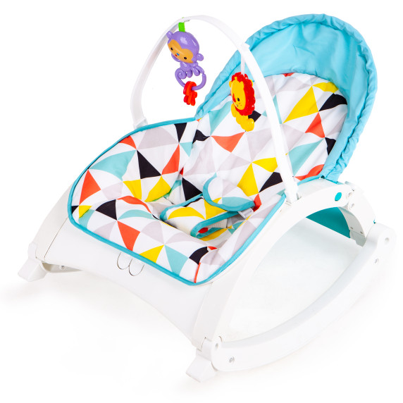 Scaun balansoar cu vibrații 2 în 1 - ECOTOYS - Color triangle