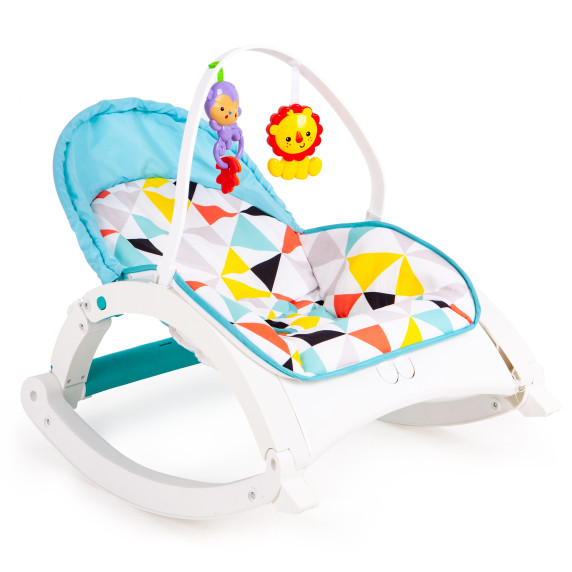 Scaun balansoar cu vibrații 2 în 1 - ECOTOYS - Color triangle