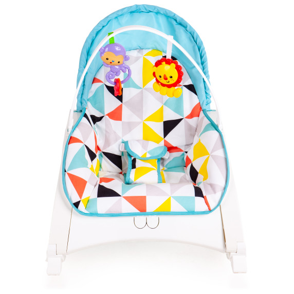 Scaun balansoar cu vibrații 2 în 1 - ECOTOYS - Color triangle