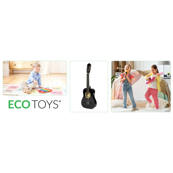 Fagitár gyerekeknek Ecotoys  86x31x8,5 cm - DARK