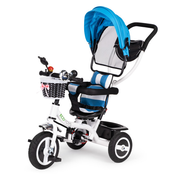 Trojkolka s otočným sedadlom ECOTOYS - modrá