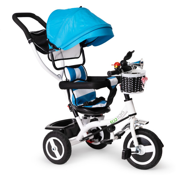 Trojkolka s otočným sedadlom ECOTOYS - modrá