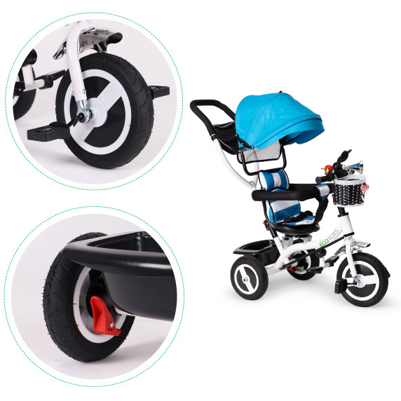 Trojkolka s otočným sedadlom ECOTOYS - modrá