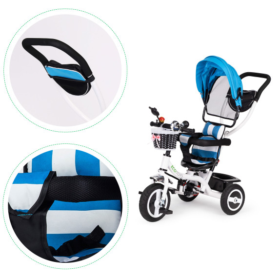 Trojkolka s otočným sedadlom ECOTOYS - modrá