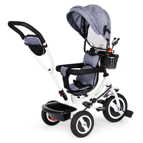 Tricicletă Ecotoys Premium Plus 360° rotativ - gri