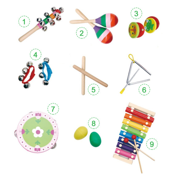 Zeneszett táskában, 14 hangszer ECOTOYS