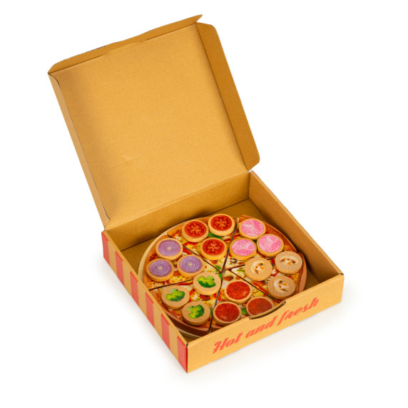 Szeletelhető játék fa pizza Ecotoys