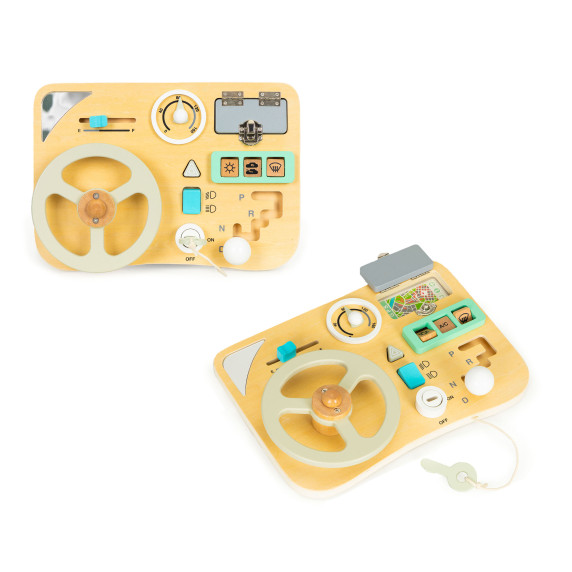 Fából készült autókormány-műszerfal Ecotoys