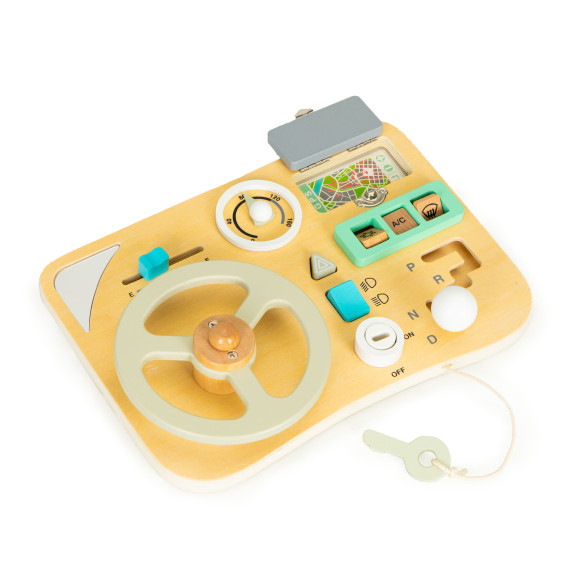 Fából készült autókormány-műszerfal Ecotoys