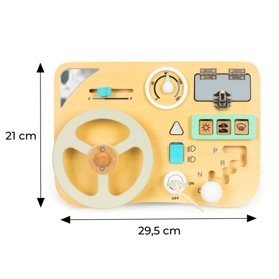 Fából készült autókormány-műszerfal Ecotoys
