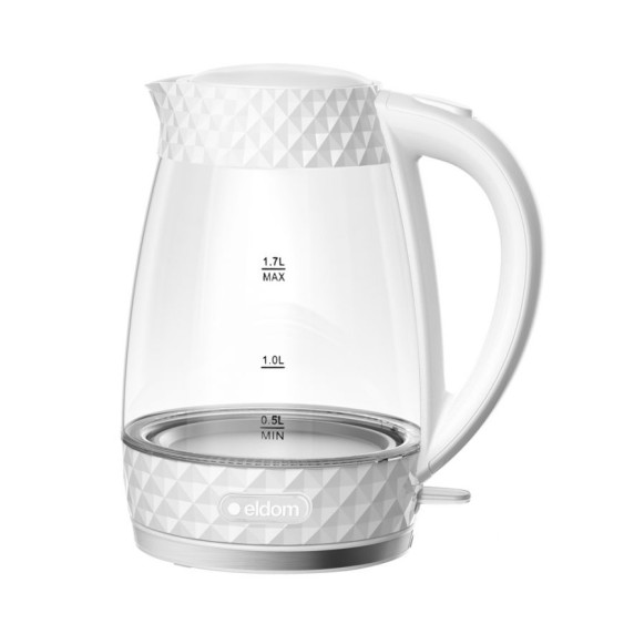 Rýchlovarná kanvica bezdrôtová 1,7 l  ELDOM C480C - biela