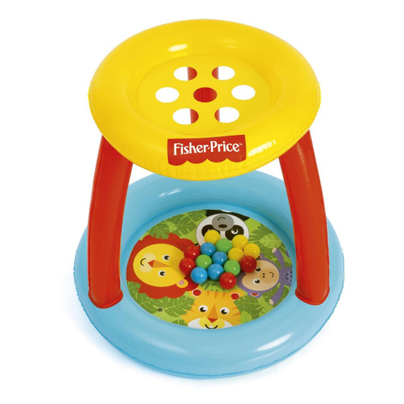 Felfújható játszómedence labdákkal és kupolával FISHER PRICE