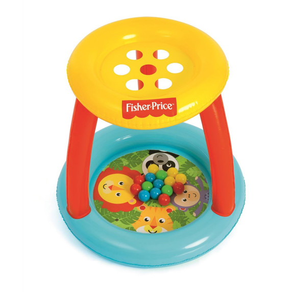Felfújható játszómedence labdákkal és kupolával FISHER PRICE