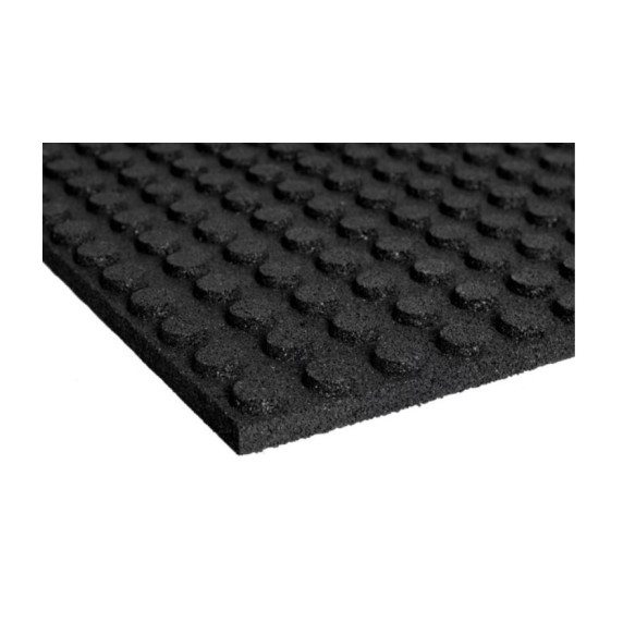 Bezpečnostná gumená podlaha 100 x 100 x 3 cm - čierna