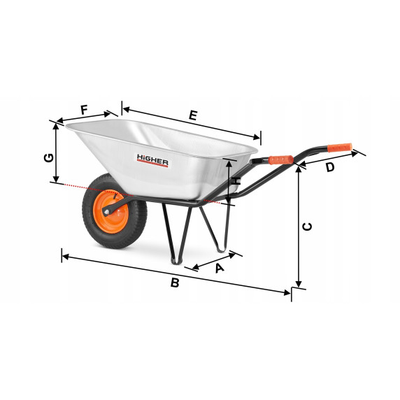 Kerti talicska 130 l Higher OL-TA-130