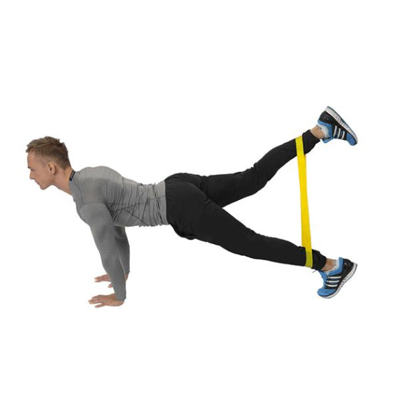 Bandă elastică fitness - HMS GU04 - galben