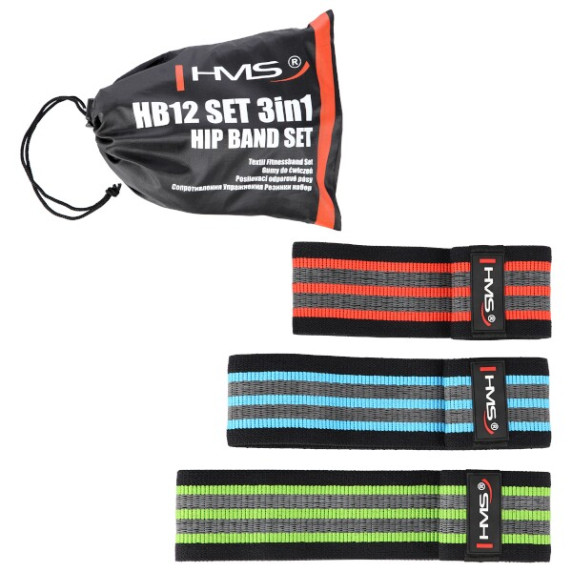 Hip Band gumiszalag készlet HMS HB12 3az1-ben