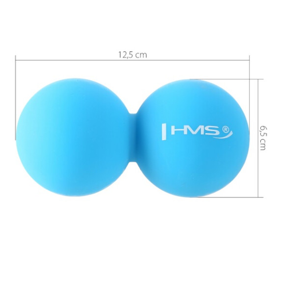 Dvojitá masážna lopta HMS BLC02 modrá - Lacrosse Ball