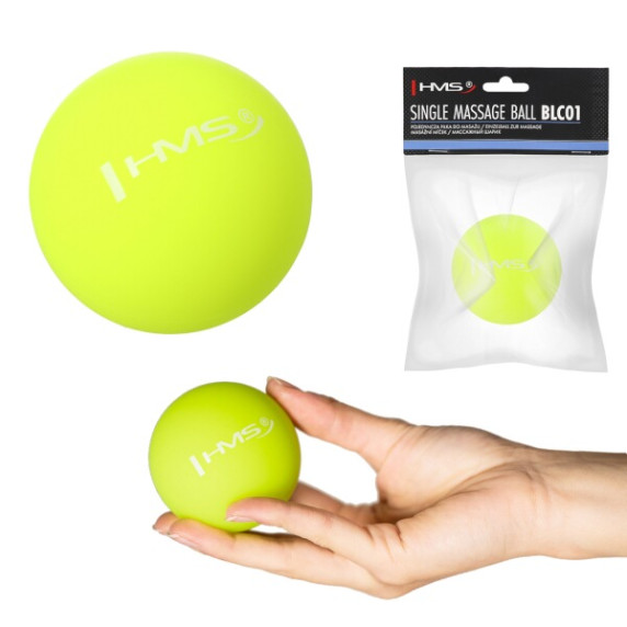Masážna lopta HMS BLC01 zelená - Lacrosse Ball